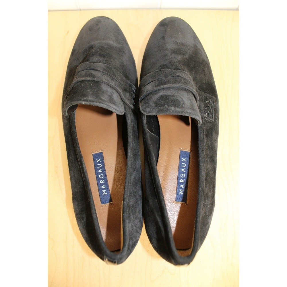 Margaux The Penny Black Suede Loafers Handmade in Spain NWOB Size 38 1/2N - Picture 6 of 8